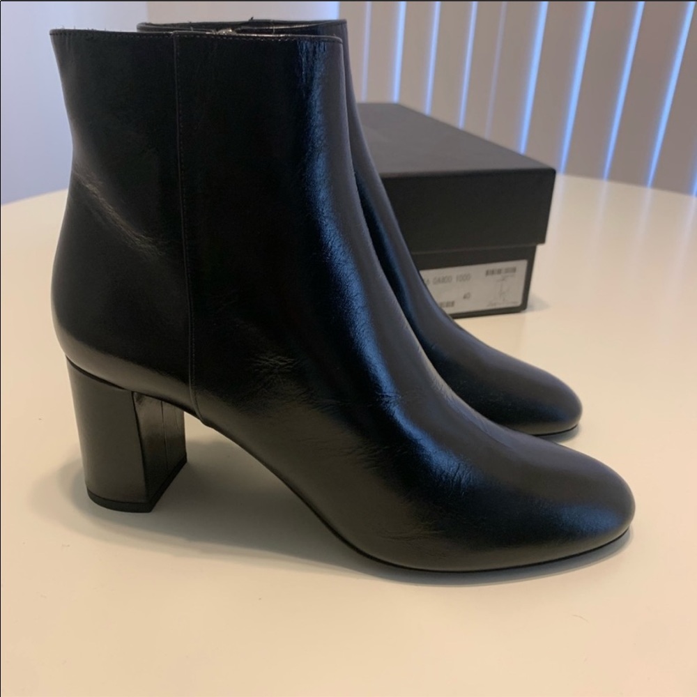 Saint Laurent 70 Zip Bootie Patent Leather